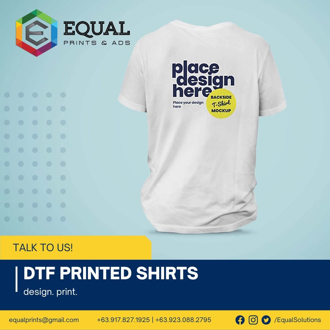 DTF printed shirts, design and print