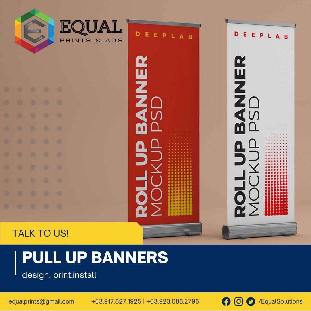 Pull up banner design, print and install